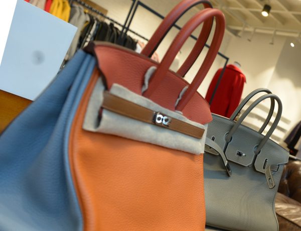 Hermes Birkin handbags are pictured during a luxury goods authentication class at a fashion boutique in Beijing, China, 5 September 2014