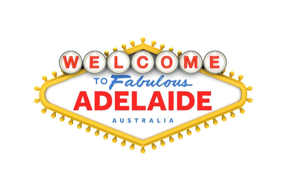 Welcome to Adelaide, australia sign in classic las vegas style d