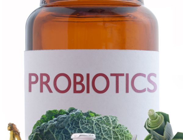 Probiotic pills concept
