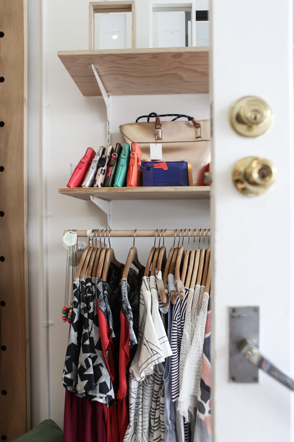 Organized womans wardrobe