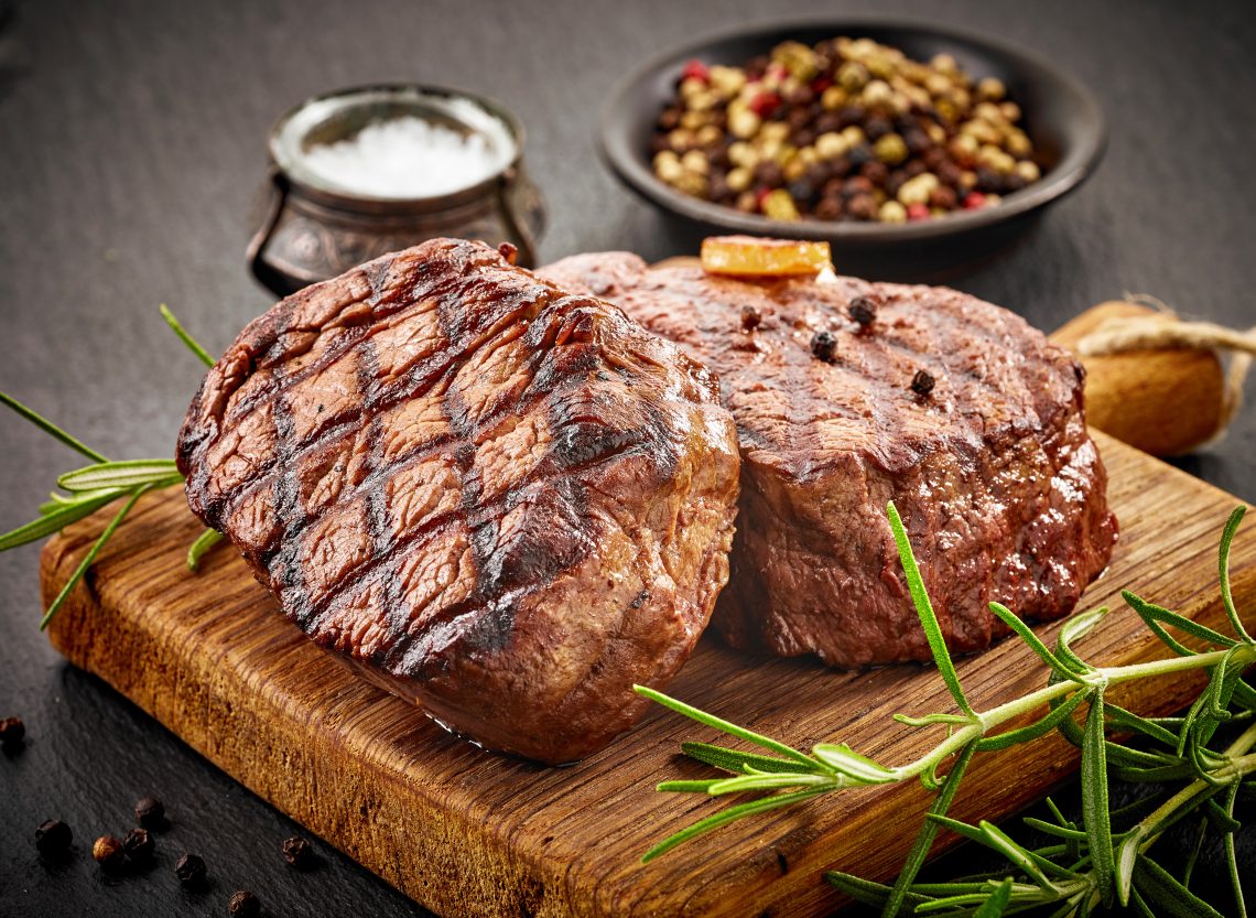 grilled beef steaks