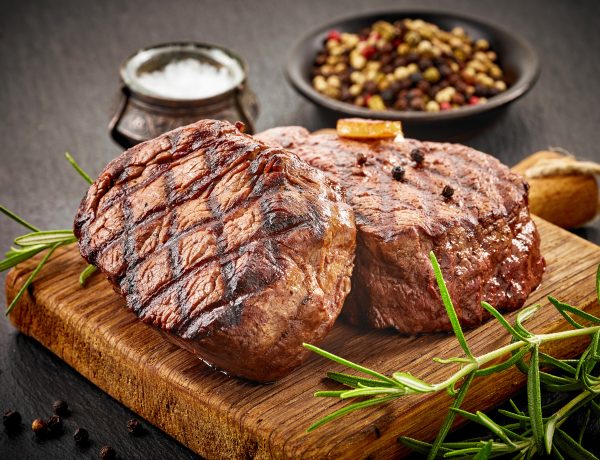 grilled beef steaks