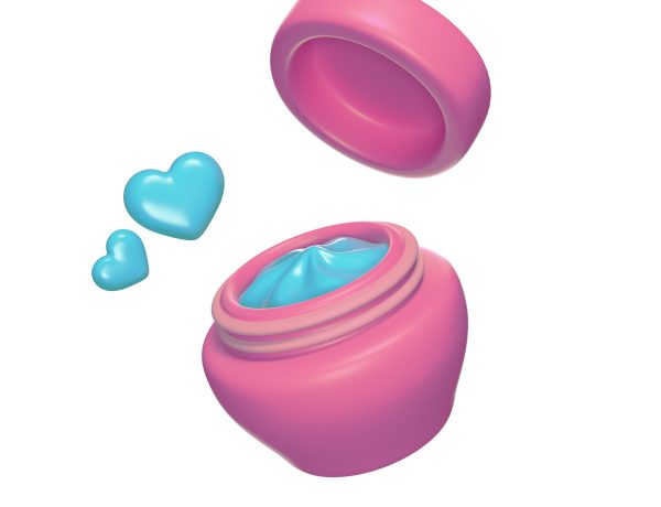 Pink Face Cream 3D render icon