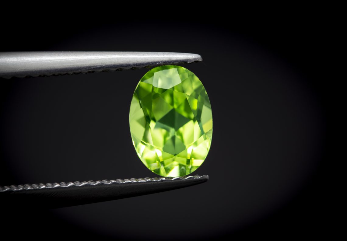 oval-cut peridot