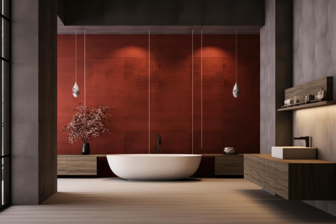 red bathrooms