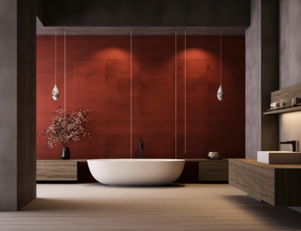 red bathrooms