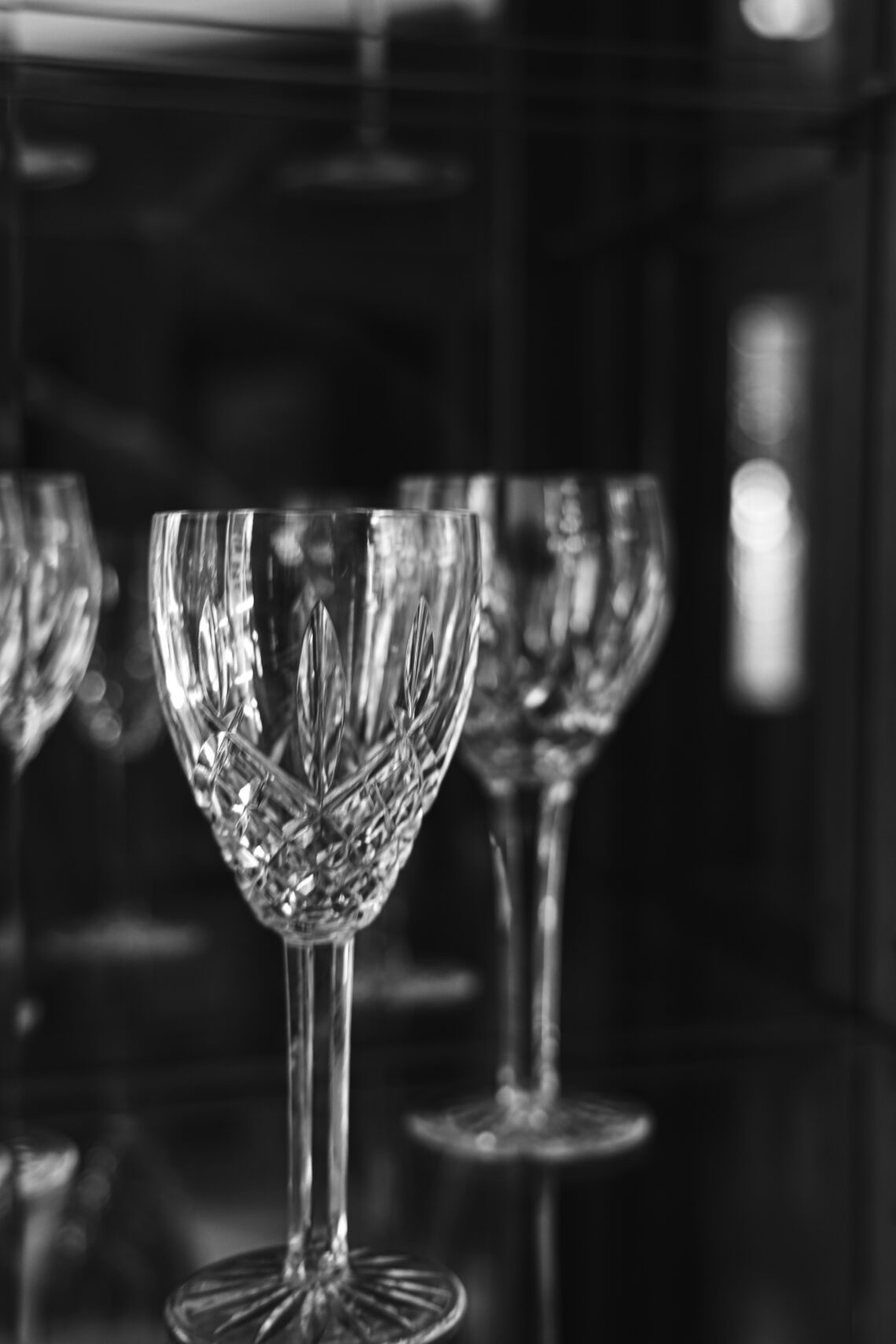 ribbed wine glasses