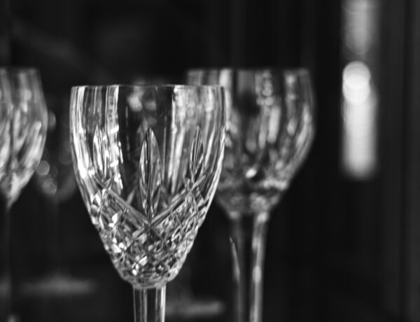 ribbed wine glasses