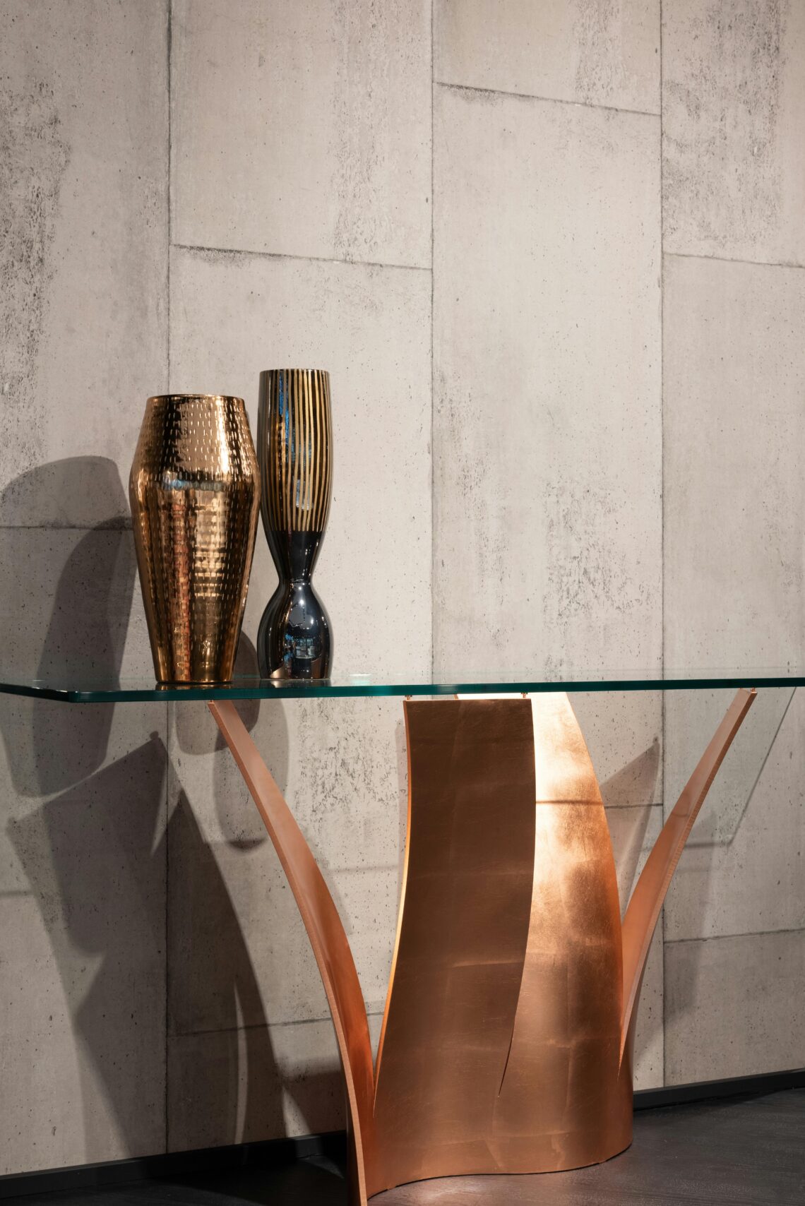 bronze accents