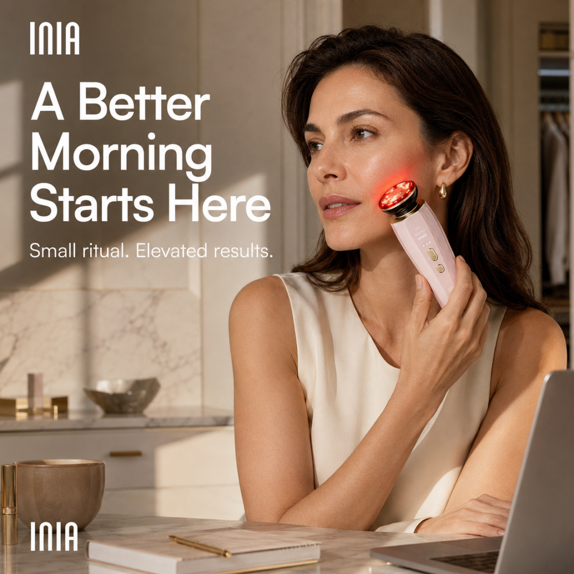 INIA FLARE Microcurrent Facial Device