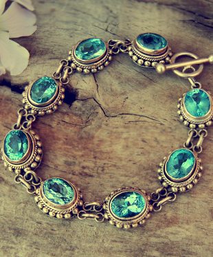bracelet, silver, gemstones