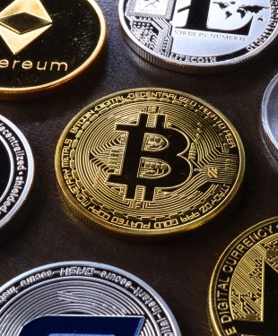 Various cryptocurrency on table