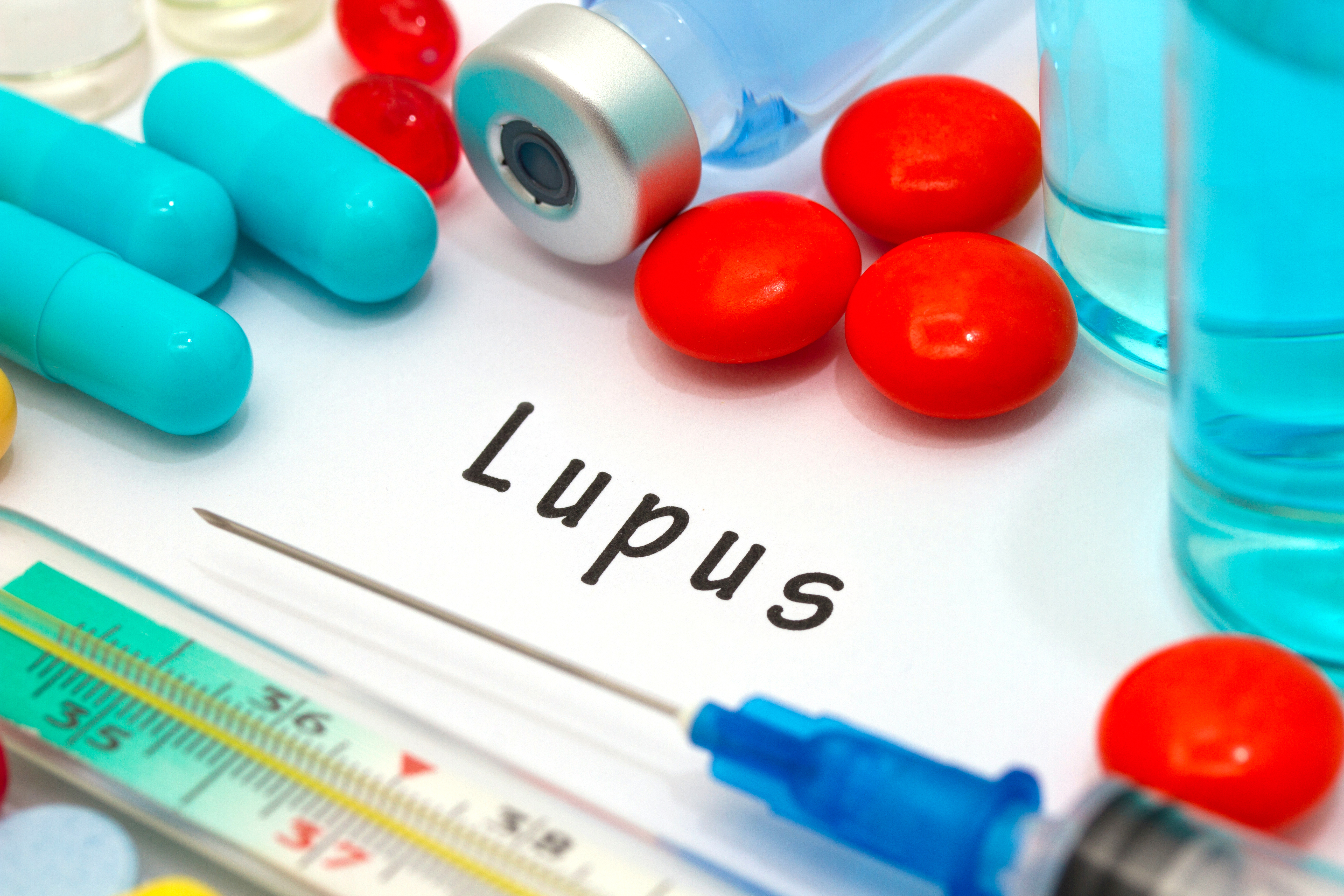 Lupus - diagnosis written on a white piece of paper
