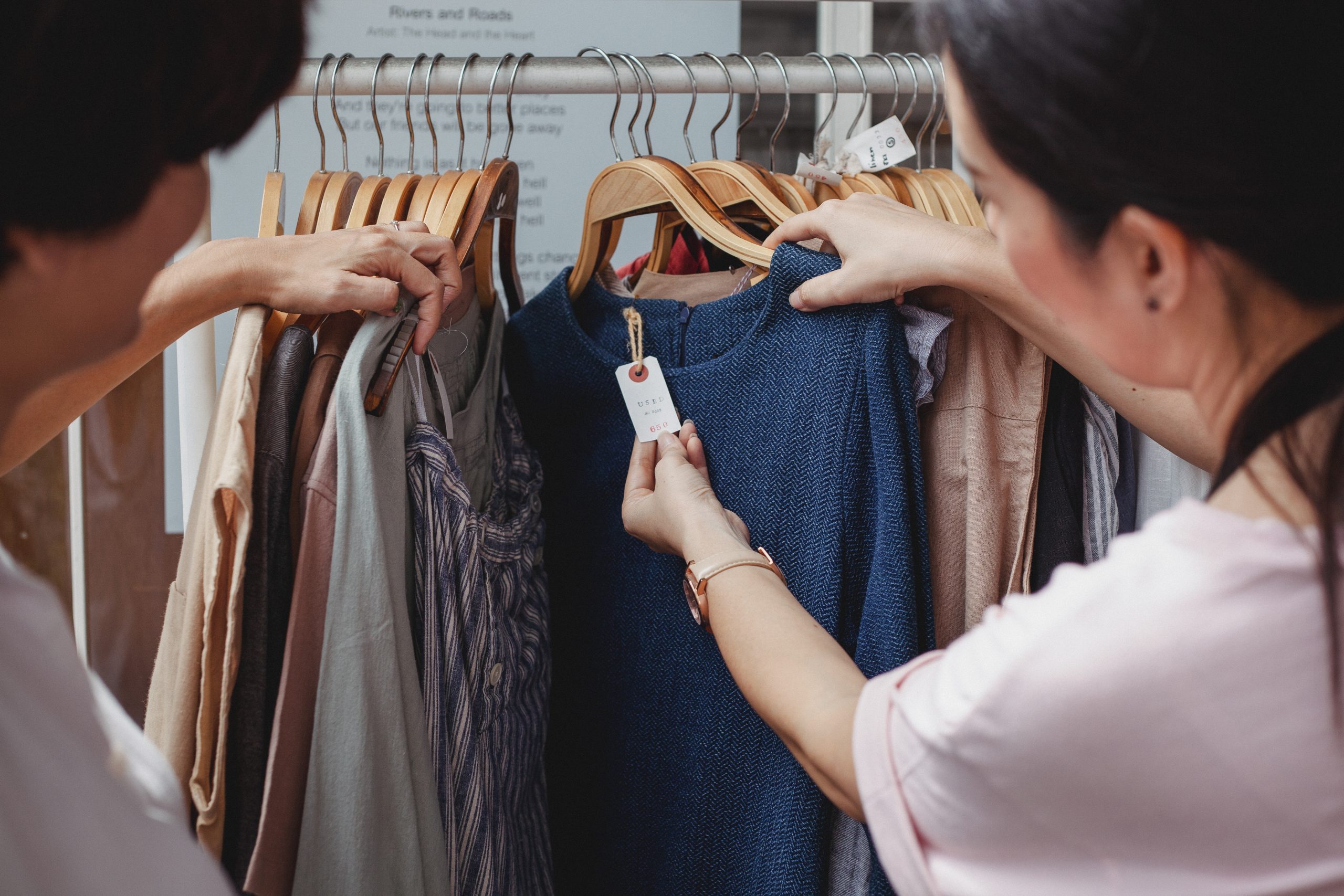 Women shopping in a clothing store