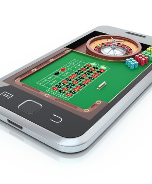 Roulette table in the mobile phone