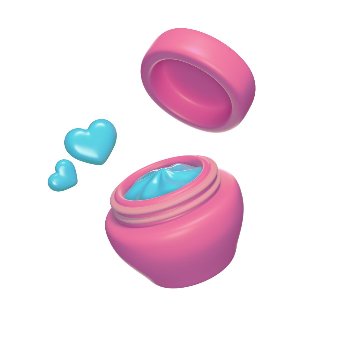 Pink Face Cream 3D render icon