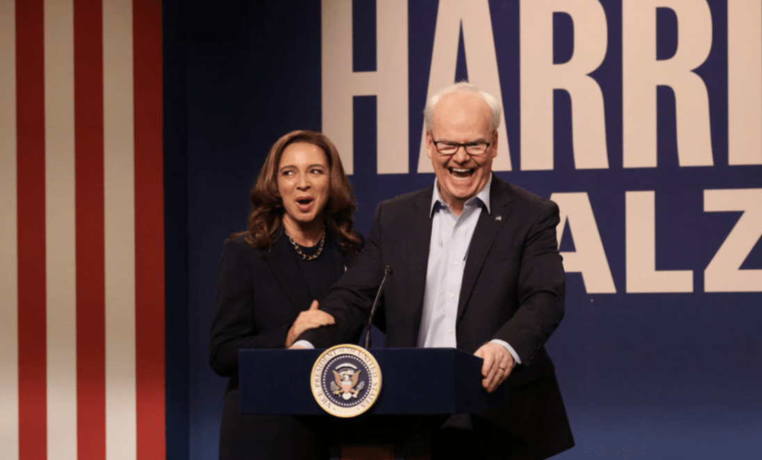 Maya Rudolph returns as ‘fun aunt’ Kamala Harris with Jim Gaffigan as Tim Walz