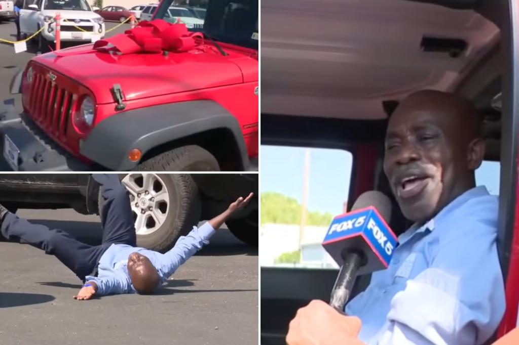 Virginia high school janitor, Francis Apraku, gifted Jeep Wrangler from students