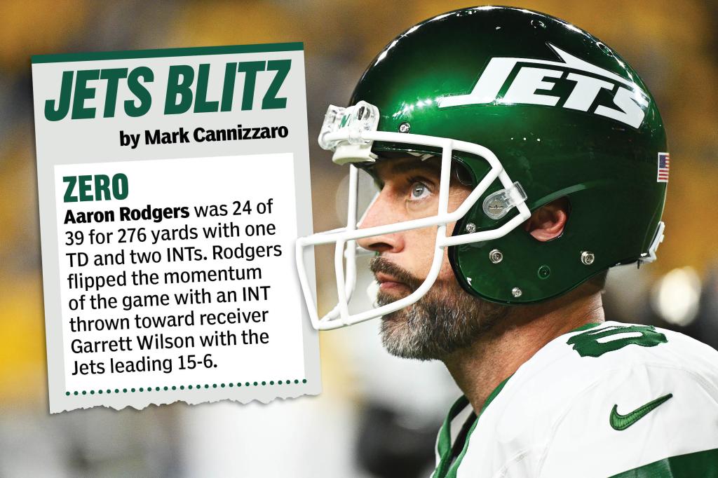 Heroes, zeros from Jets’ loss to Steelers: Aaron Rodgers struggled again