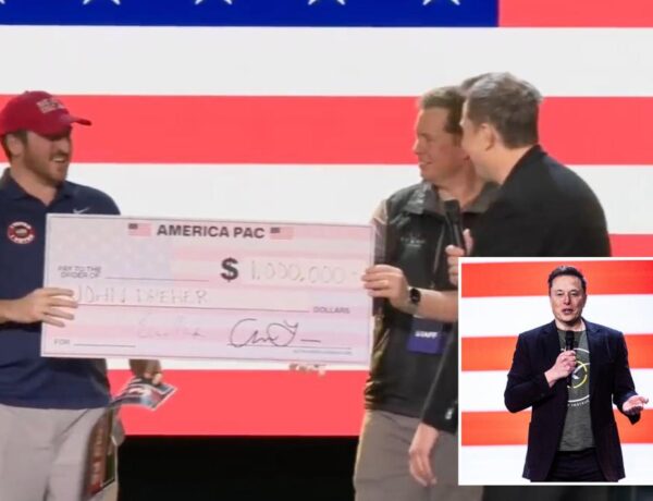 Elon Musk awards Pennsylvania rally goer John Dreher with million-dollar check