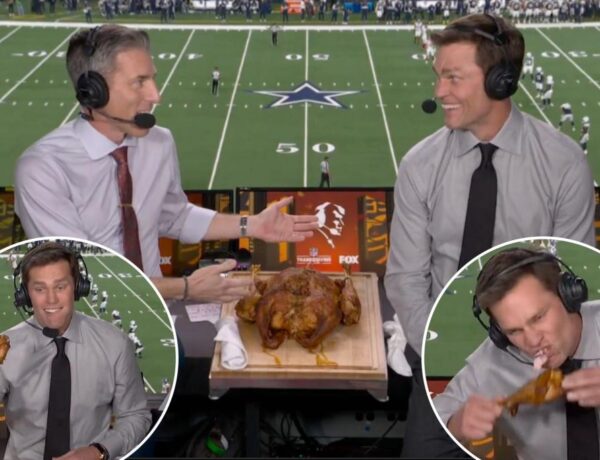 Tom Brady ripped for not actually eating a Turkducken during Fox Thanksgiving broadcast