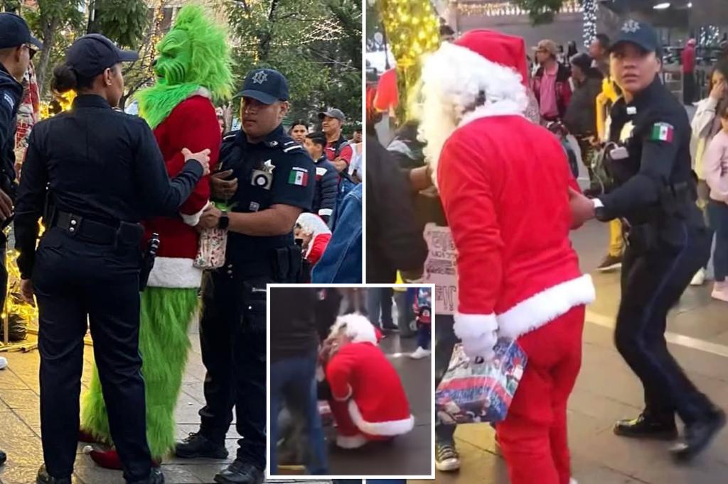 Santa Claus and Grinch street performers arrested after fighting over tips