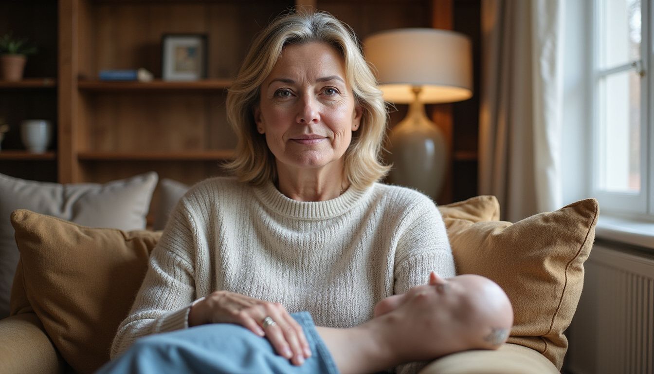 A woman offers compassionate support to a loved one undergoing cancer treatment. A woman offers compassionate support to a loved one undergoing cancer treatment.